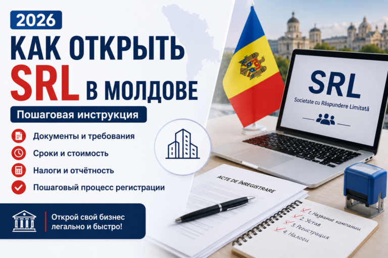 Как открыть SRL в Молдове в 2026 году: пошаговая инструкция, налоги, документы и расходы