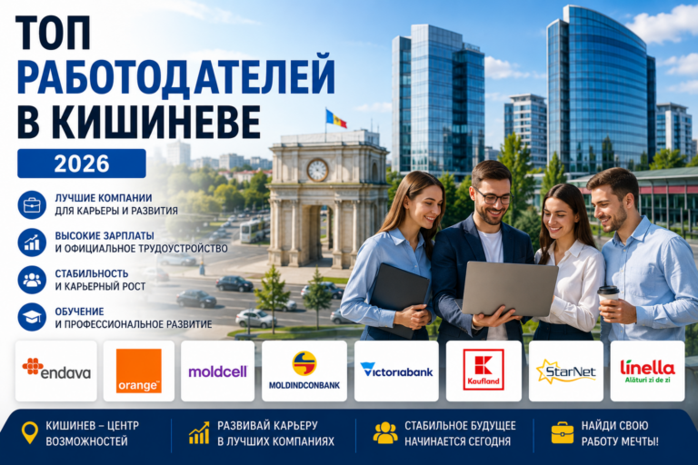 ТОП работодателей в Кишиневе в 2026 году: где лучше работать и сколько платят