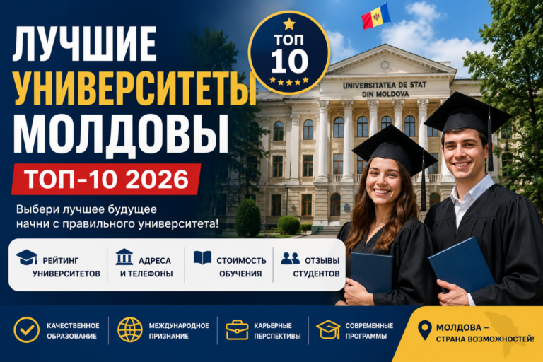 Найкращі університети Молдови у 2026 році ⭐ Рейтинг, адреси, телефони, відгуки, вступ