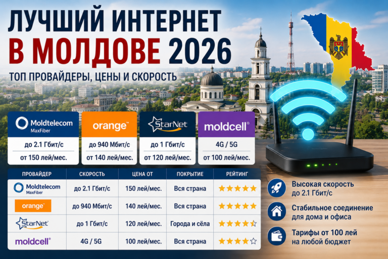 Найкращий інтернет у Молдові 2026
