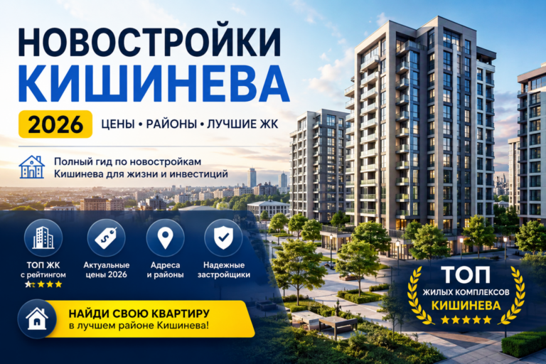 Новобудови Кишинева 2026 — ціни, райони, найкращі ЖК та рейтинг