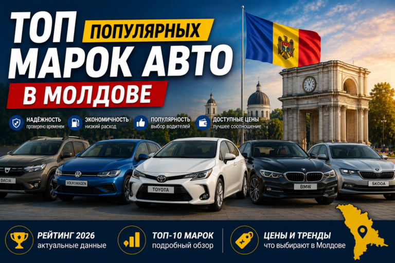 ТОП популярних марок автомобілів у Молдові у 2026 році