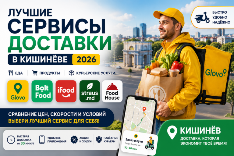 Найкращі сервіси доставки в Кишиневі у 2026 році — їжа, продукти та кур’єрські послуги