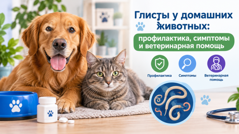 Глисты у домашних животных: профилактика, симптомы и ветеринарная помощь